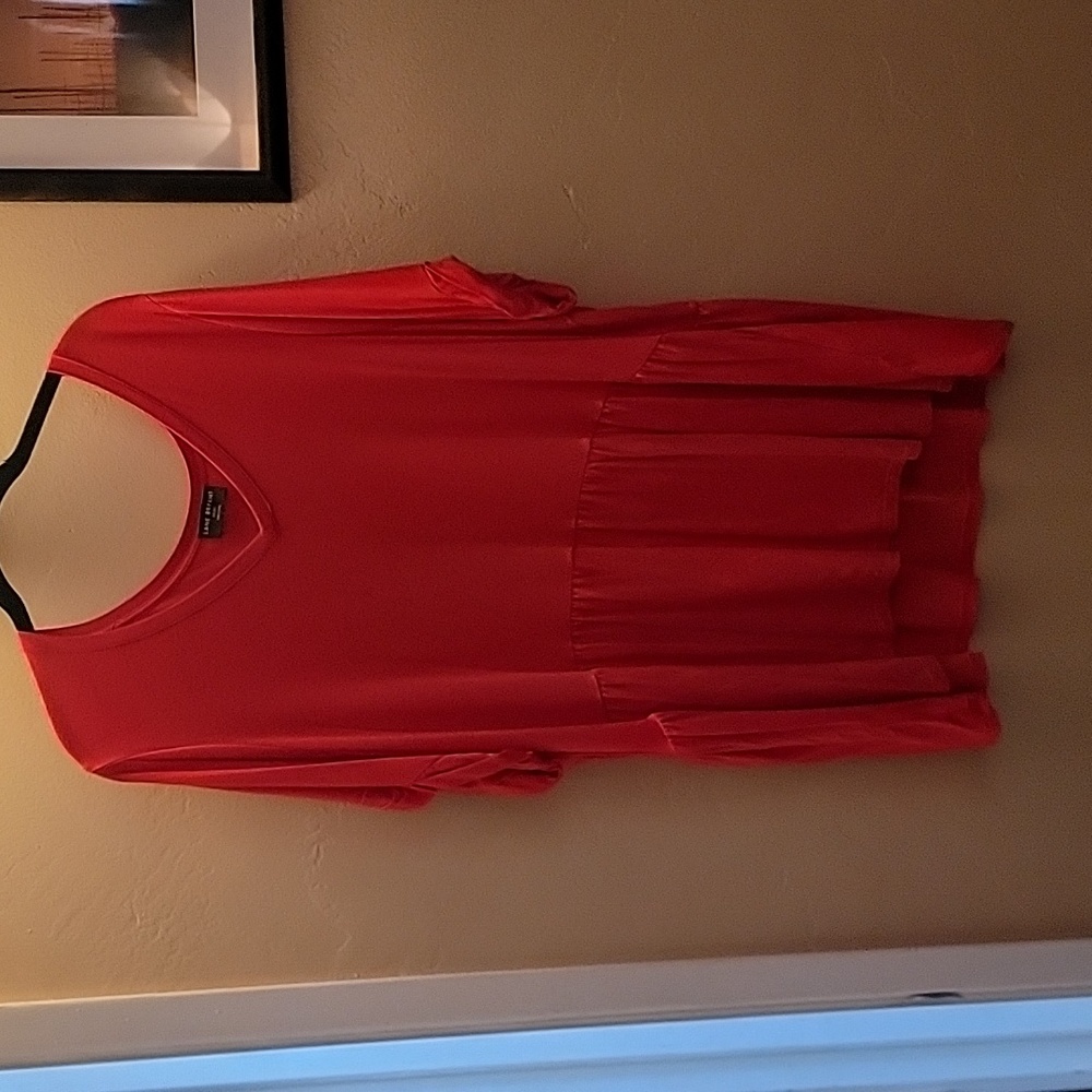 Lane Bryant, red, rayon top, 22-24W
